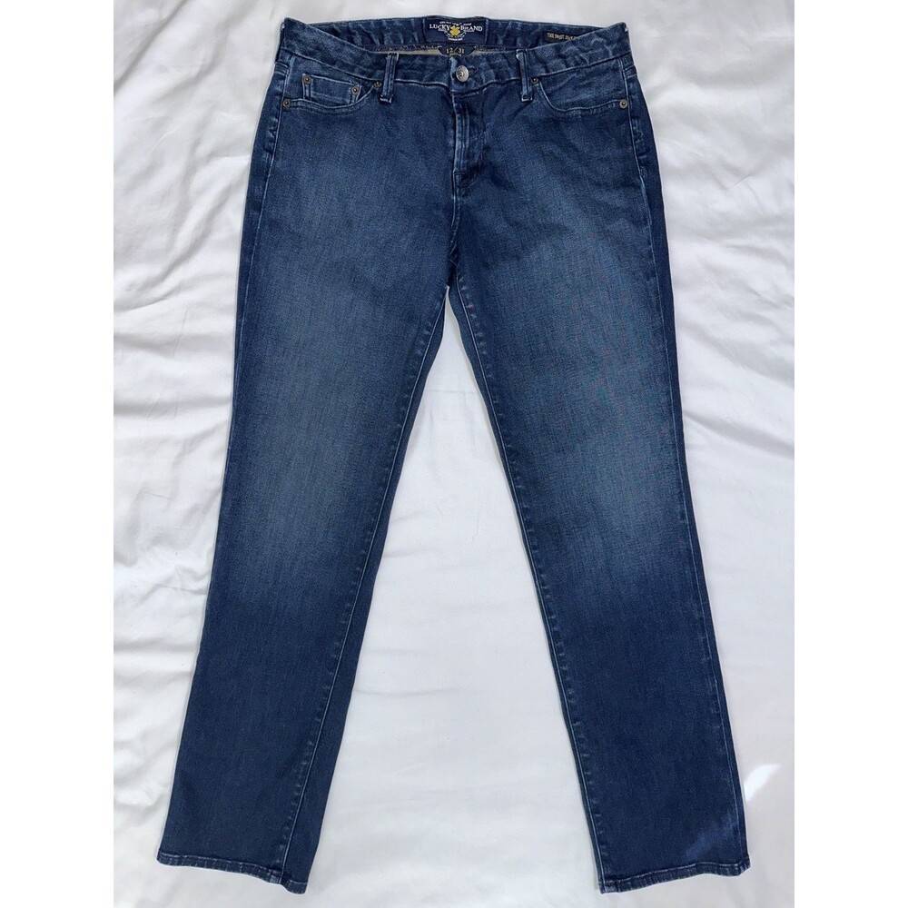 Lucky Brand The Sweet Jeans Straight Ankle Jeans Dark Wash Blue Denim 12/31